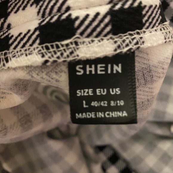 SHEIN Black & White Checkered Pants - Picture 3 of 3